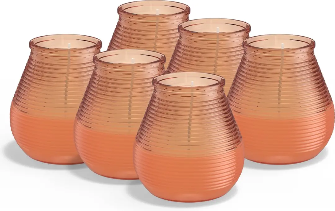 Bolsius - 6 Geurkaarsen - Citronella - Buitenkaars - Koraal