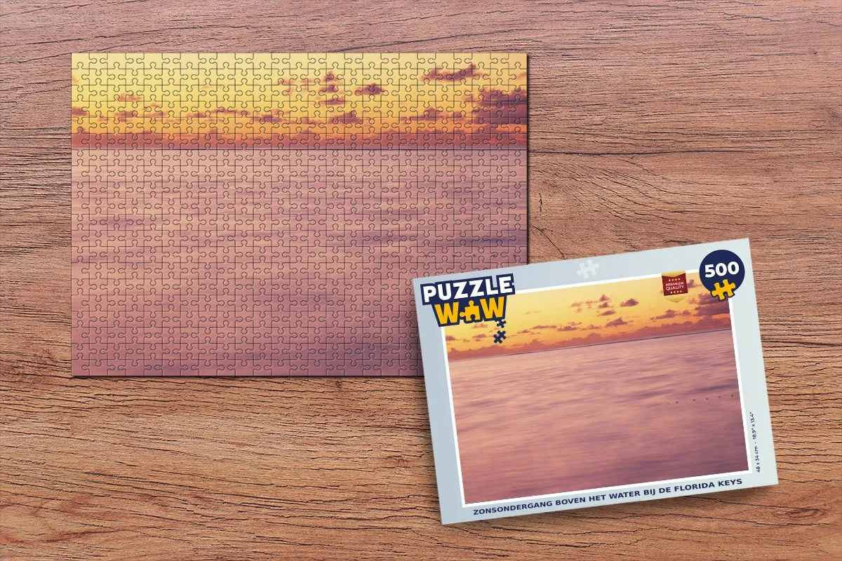PuzzleWow Legpuzzel Zonsondergang Florida Keys 500 Stuks - Multicolor