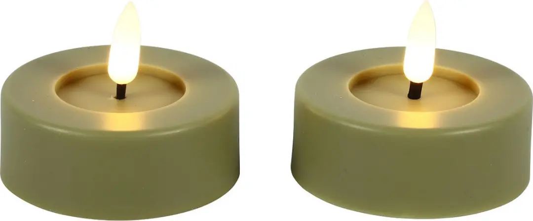 Countryfield LED theelicht rustiek goud 2 stuks