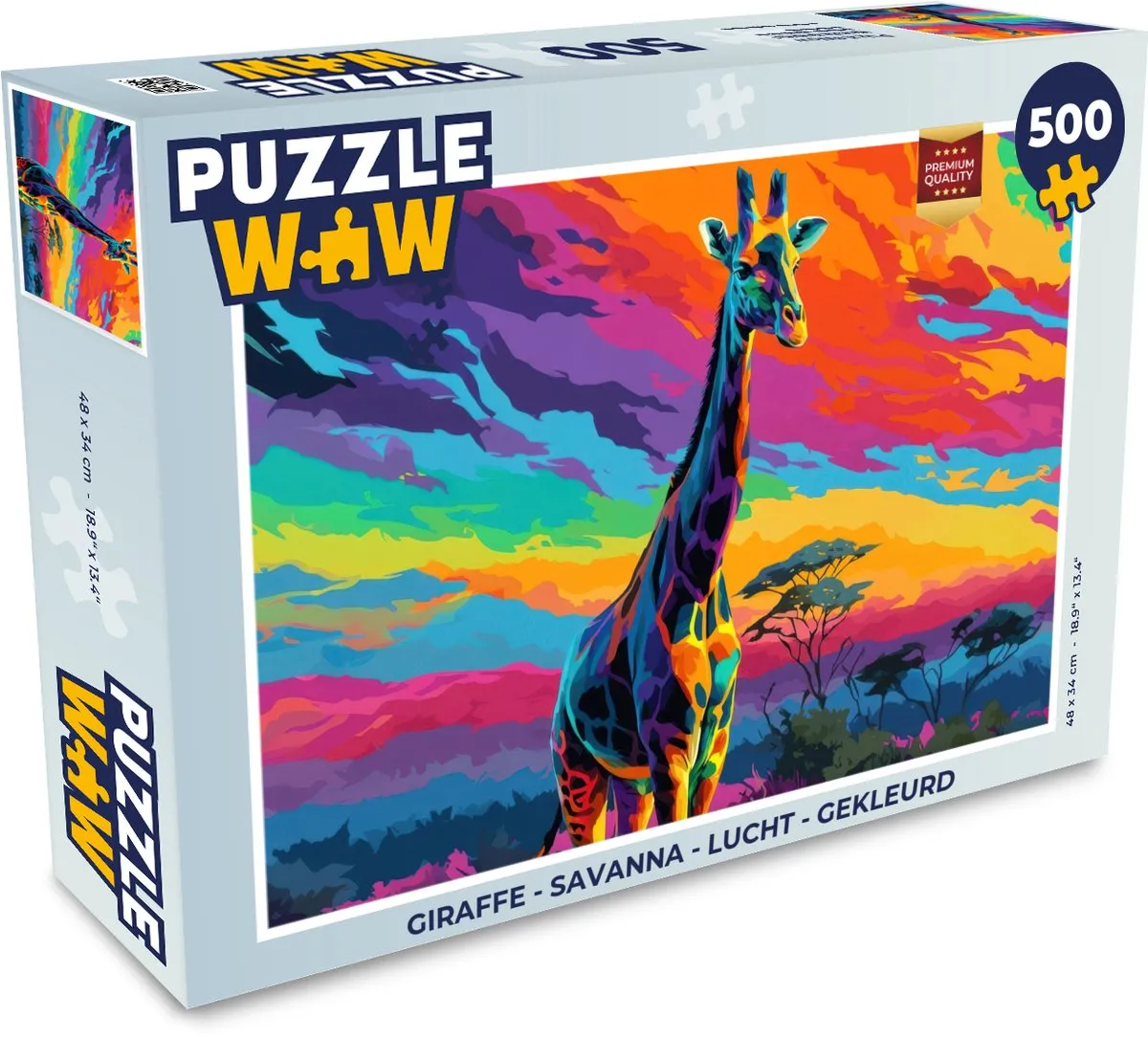 PuzzleWow Giraffe Savanna Legpuzzel 500 Stuks