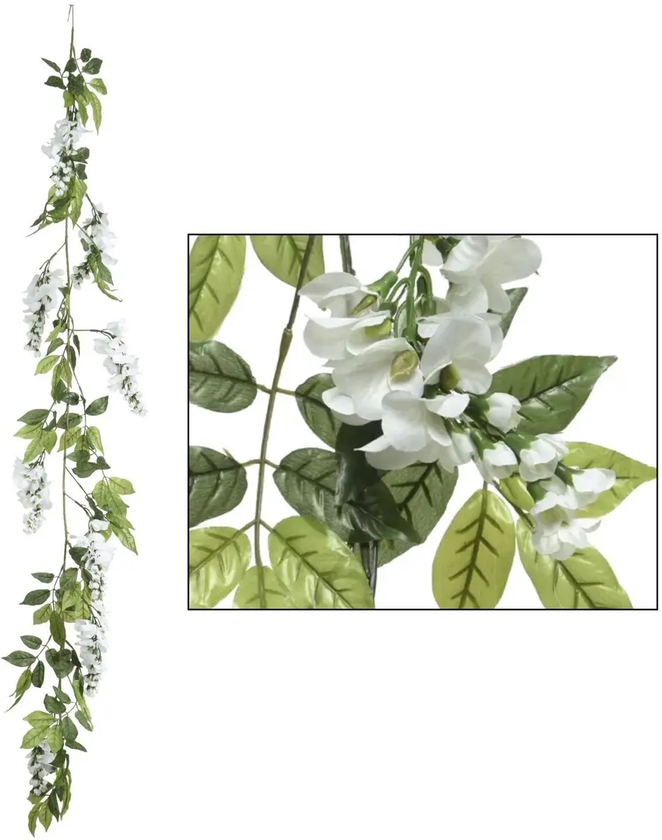 Decoris Plantenslinger Wit 150cm - afbeelding 2 van 6