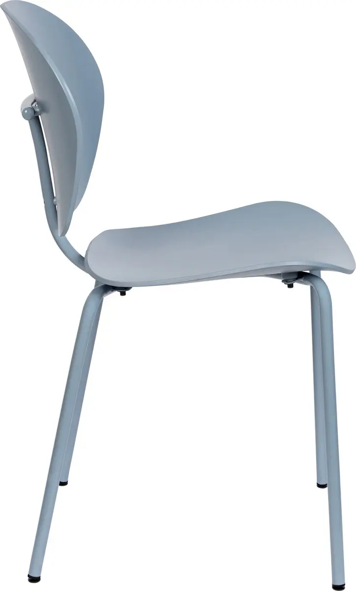 Zuiver The Ocean Chair Eetkamerstoel Blauw - Set van 2 - afbeelding 5 van 6