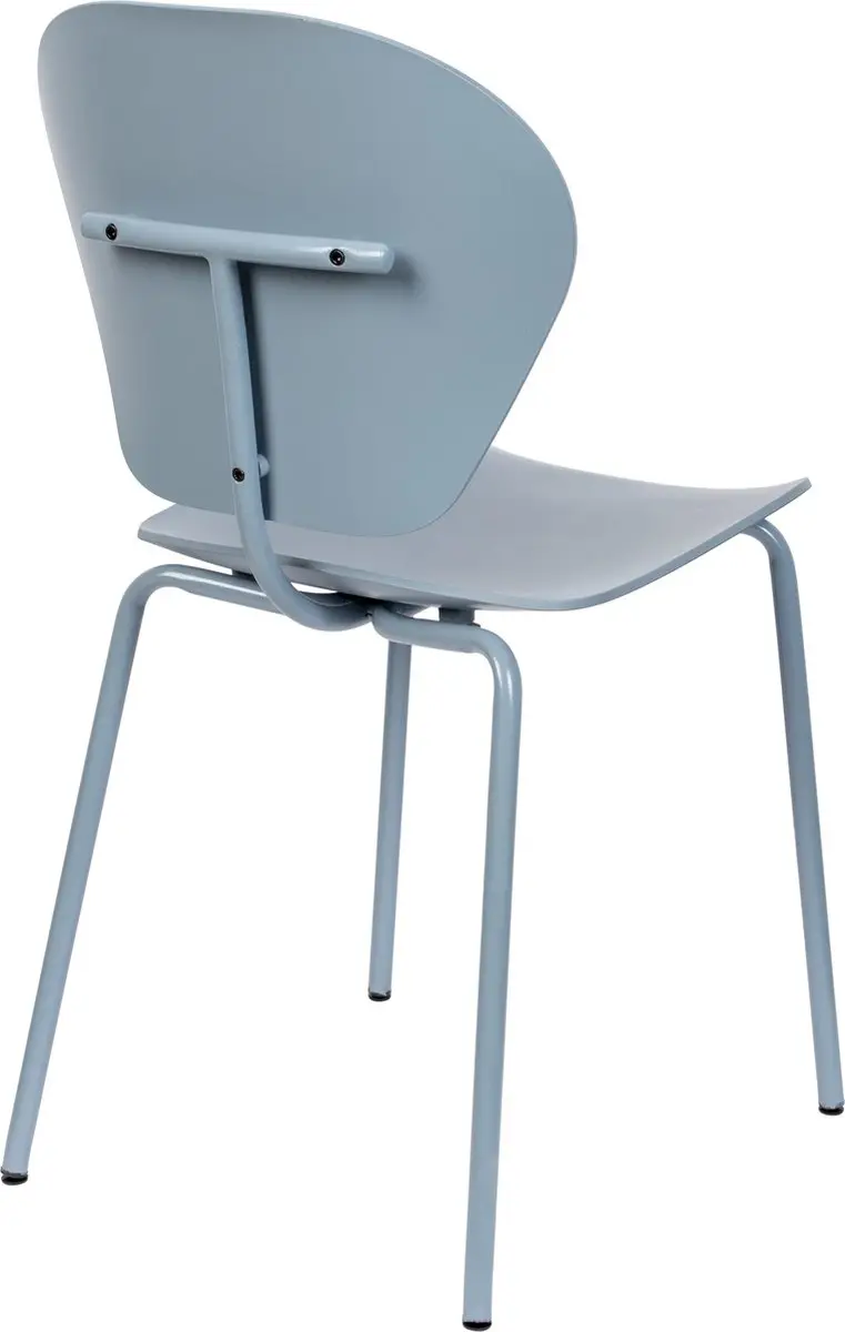 Zuiver The Ocean Chair Eetkamerstoel Blauw - Set van 2 - afbeelding 4 van 6