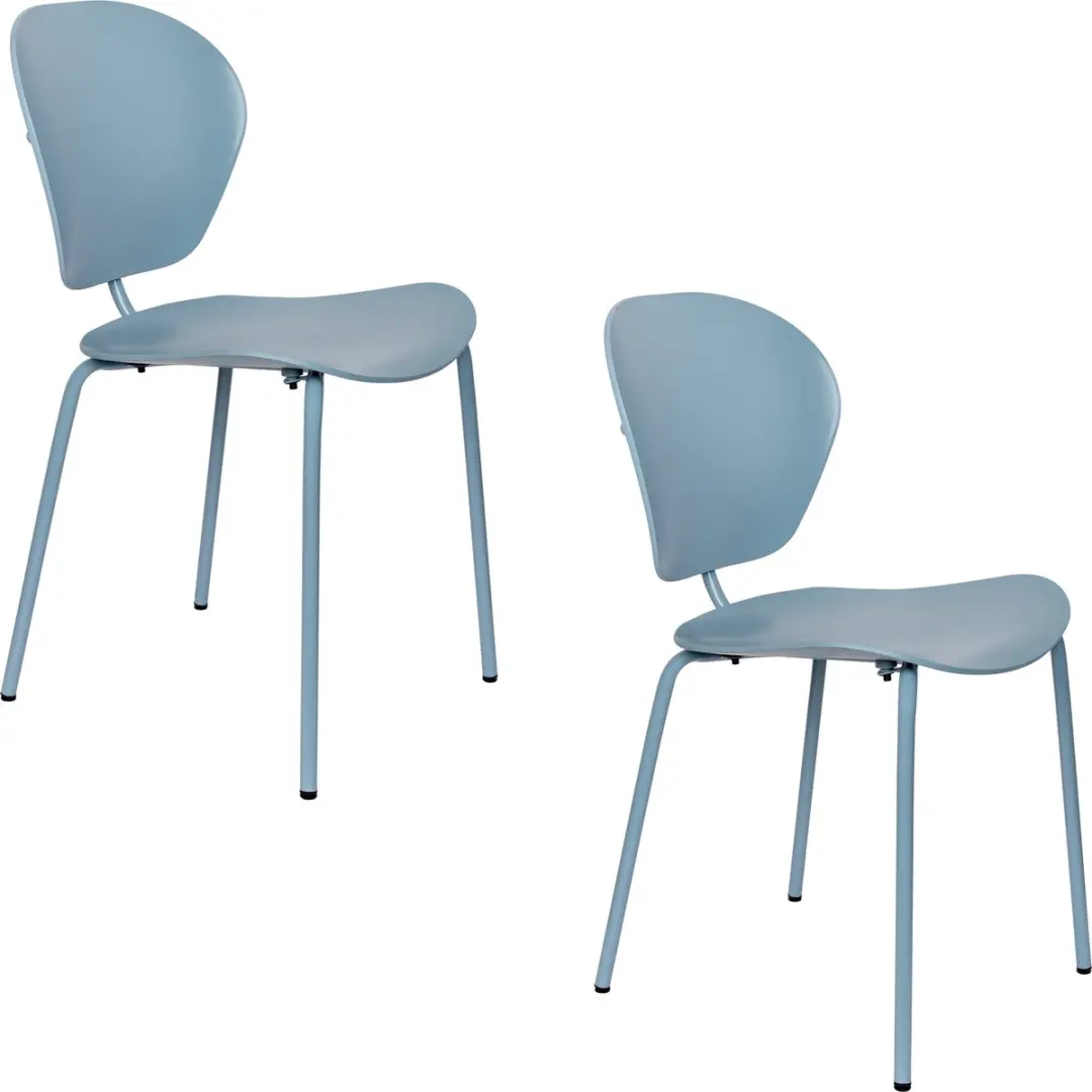 Zuiver The Ocean Chair Eetkamerstoel Blauw - Set van 2