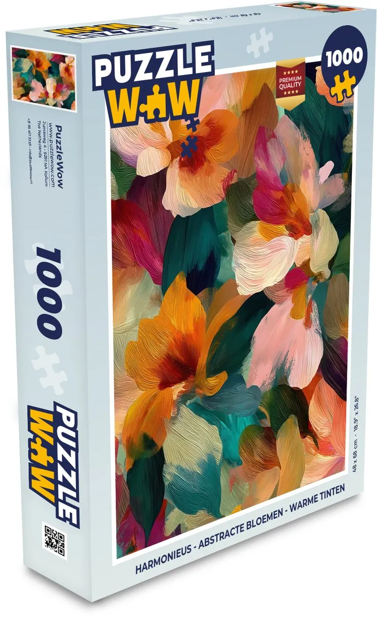 PuzzleWow Abstracte Bloemen Legpuzzel 1000 Stuks