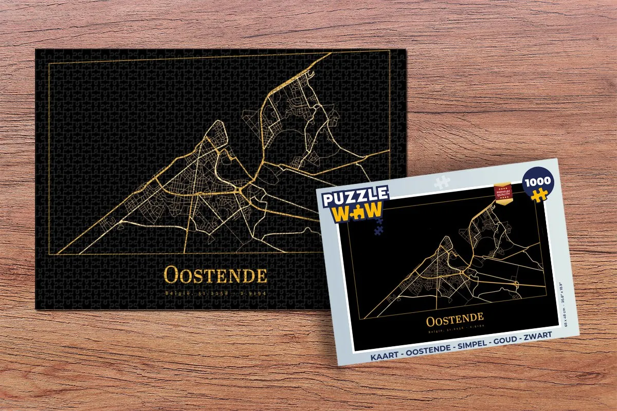 PuzzleWow Oostende Legpuzzel 1000 Stuks - Multicolor