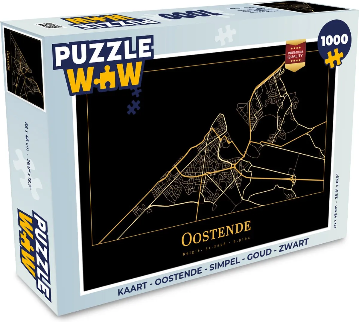PuzzleWow Oostende Legpuzzel 1000 Stuks - Multicolor