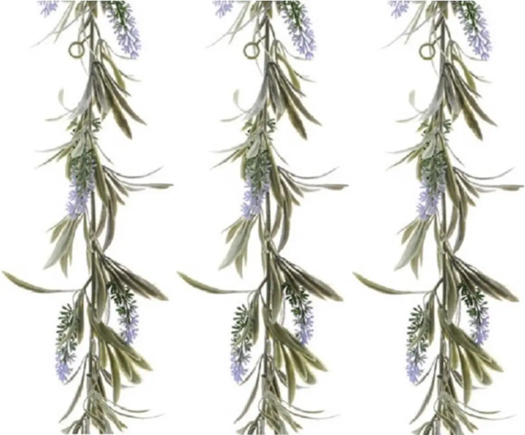 Lichtpaarse lavendel kunsttak kunstplanten slinger 180 cm