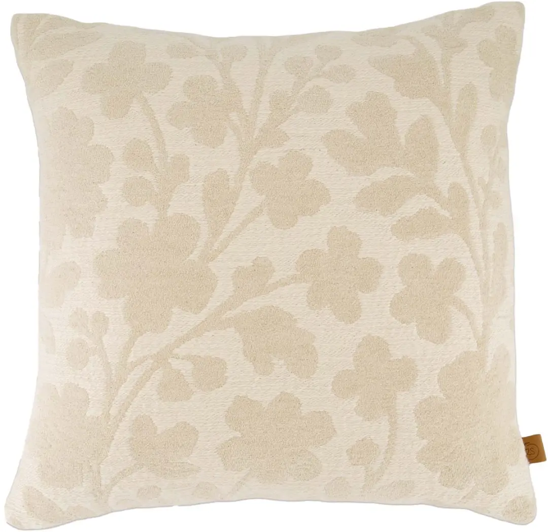 Zusss Kussen Bloemen 45X45cm 50% Polyester / 50% Katoen Off White