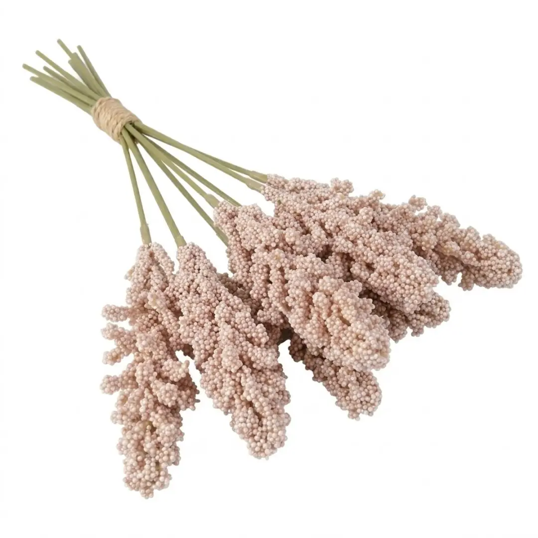 Zalm roze kunstbloemen lavendel takken set van 6 stuks kunstbloemen decoratie voor vaas tafel interieur bruiloft bloemstuk