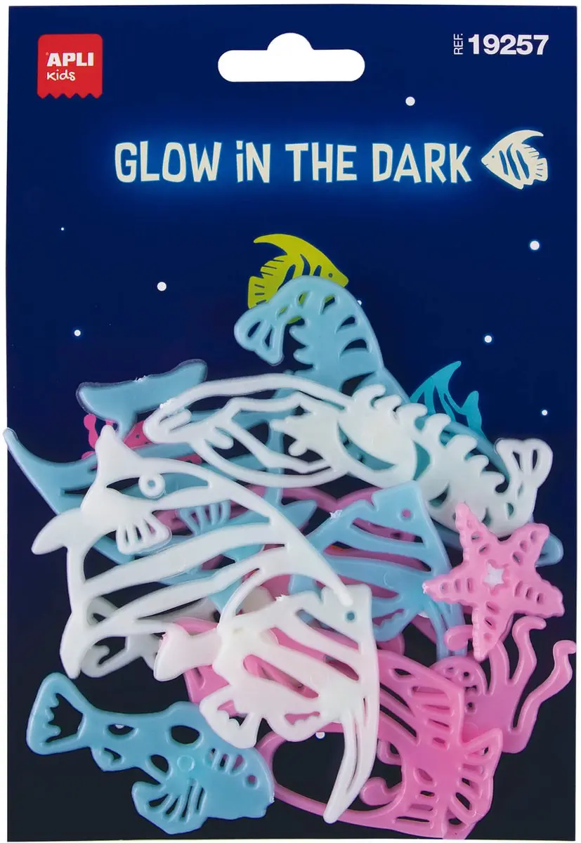 Glow In The Dark Stickers Vissen 12 Stuks