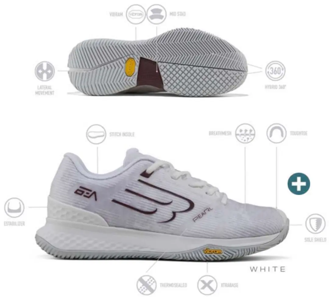 Bullpadel Pearl Vibram 26i Padelschoen - Wit - afbeelding 5 van 5