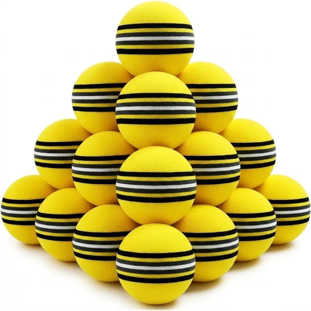 Gele golf oefen ballen set van 16 voor heren en dames