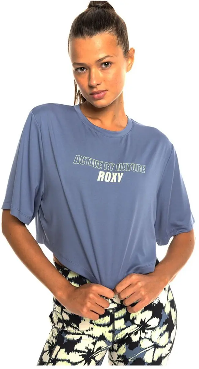 Roxy Beachboun Boxy Uv Korte Mouw T-shirt Blauw L Vrouw