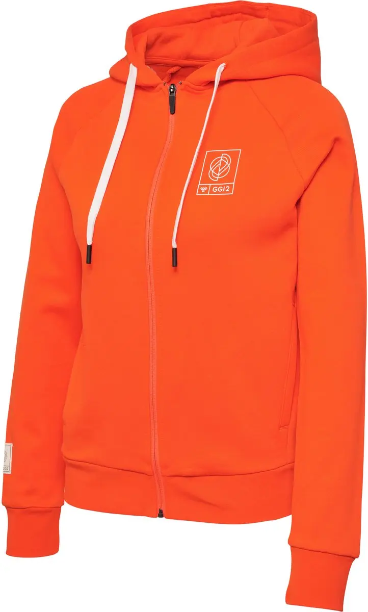 Hummel HMLGG12 Sweat Zip Hoodie - Cherry Tomato - afbeelding 2 van 6