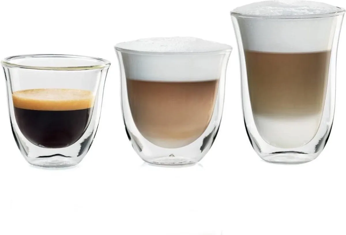 De'Longhi Kopjes Fancy Collection - 6 Stuks (2x Espresso, 2x Cappuccino, 2x Melk)