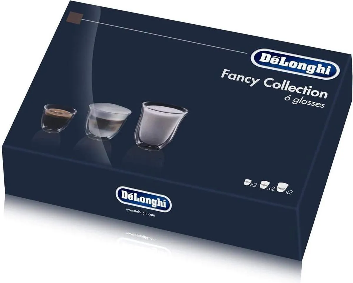 De'Longhi Kopjes Fancy Collection - 6 Stuks (2x Espresso, 2x Cappuccino, 2x Melk)