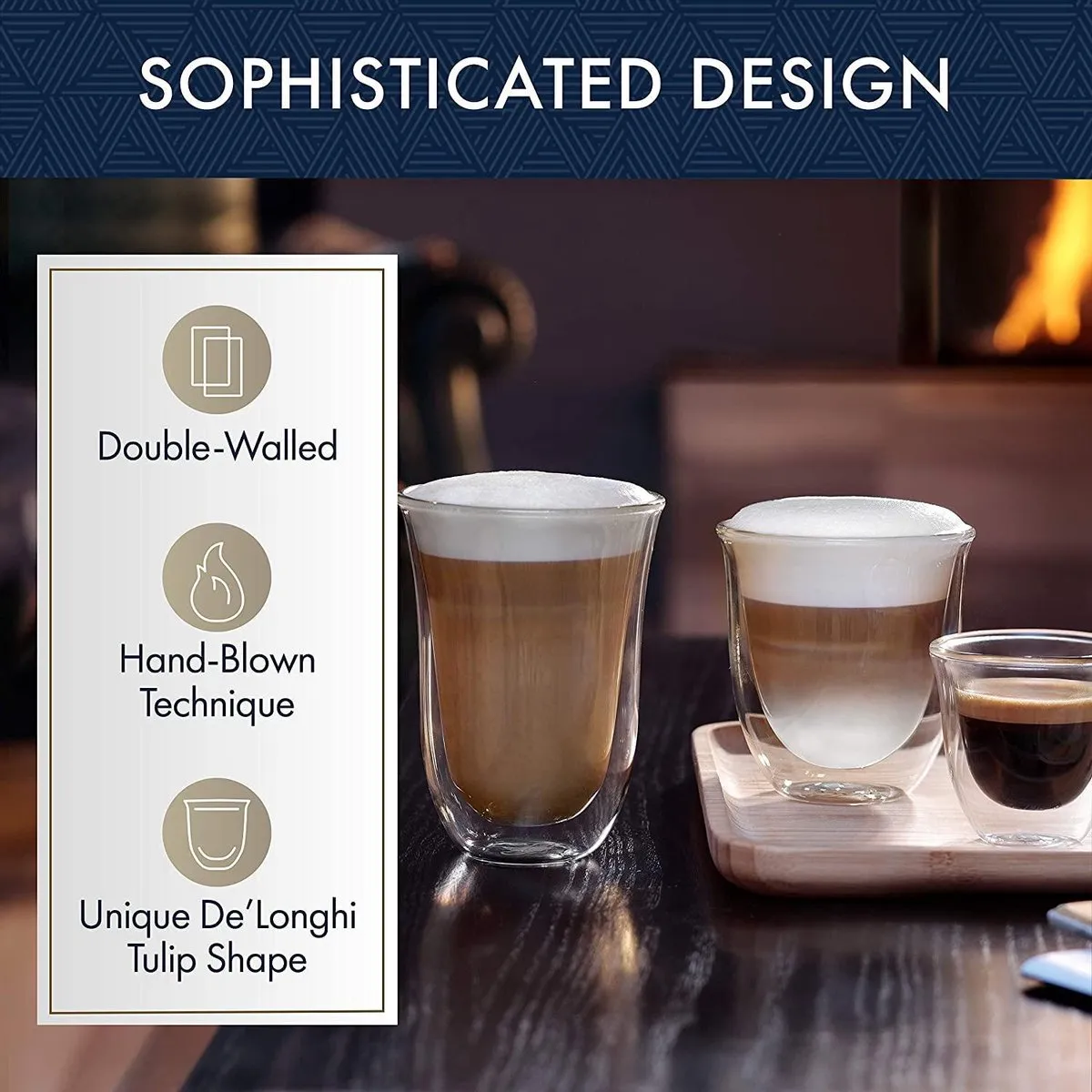 De'Longhi Kopjes Fancy Collection - 6 Stuks (2x Espresso, 2x Cappuccino, 2x Melk)