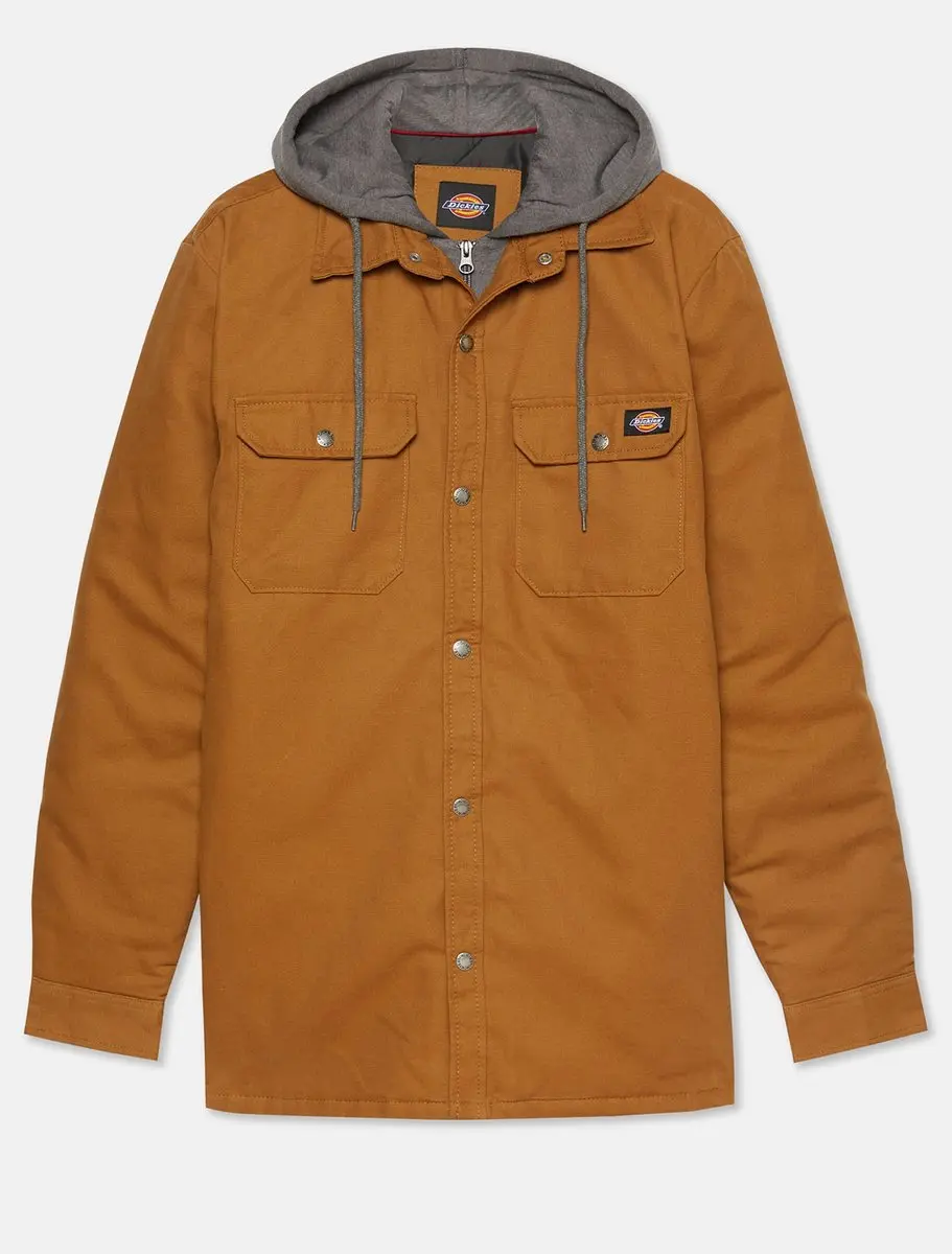 Dickies Jacke Fleece Hooded Duck Shirt Jack Relaxed DK0A4XTI Brown Duck-XXL