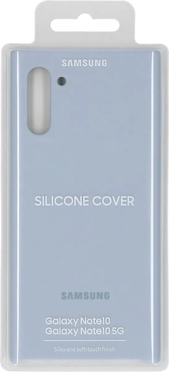Samsung Galaxy Note 10 Silicone Hoes - Zilver
