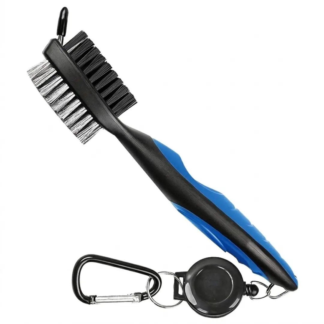 Blauwe golf schoonmaak borstel golf club reinigingsborstel unisex dubbelzijdige
