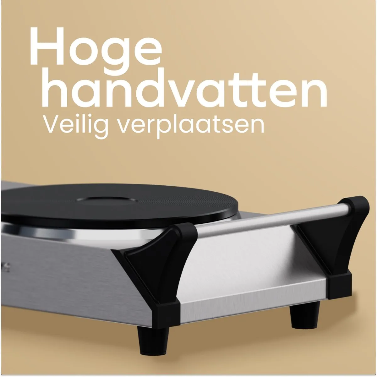 KitchenBrothers KB680 Elektrische Kookplaat 2 Pits 2500W - RVS