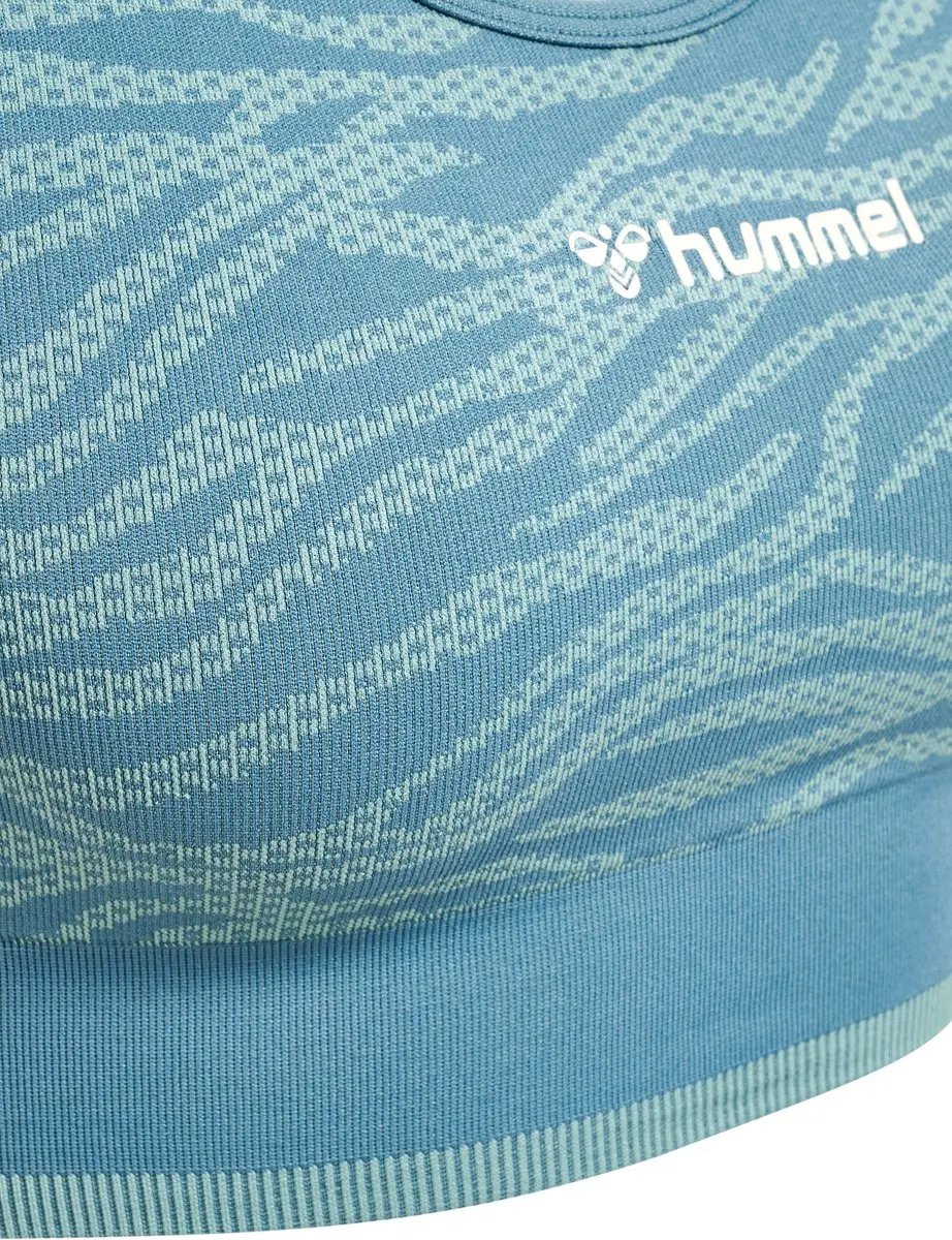 Hummel MT Saga Naadloze Sportbeha - XS - North Atlantic/Blue Surf Melange - afbeelding 4 van 6