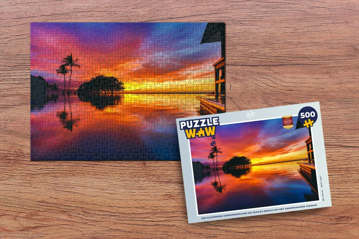 PuzzleWow Legpuzzel Wailea Beach Hawaii 500 Stuks - Multicolor