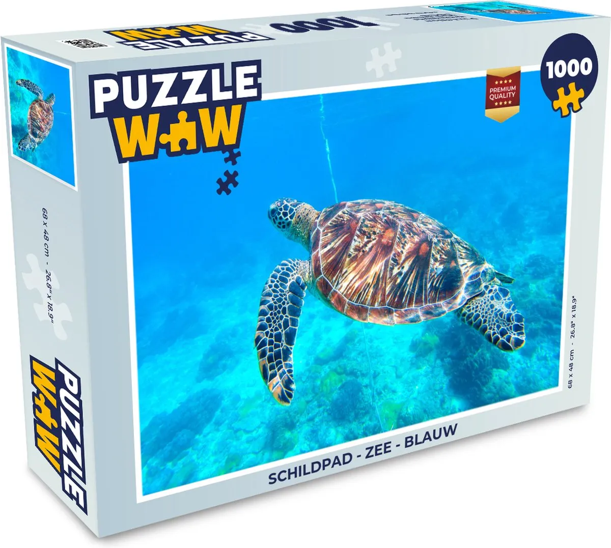 PuzzleWow Schildpad Zee Legpuzzel 1000 Stuks
