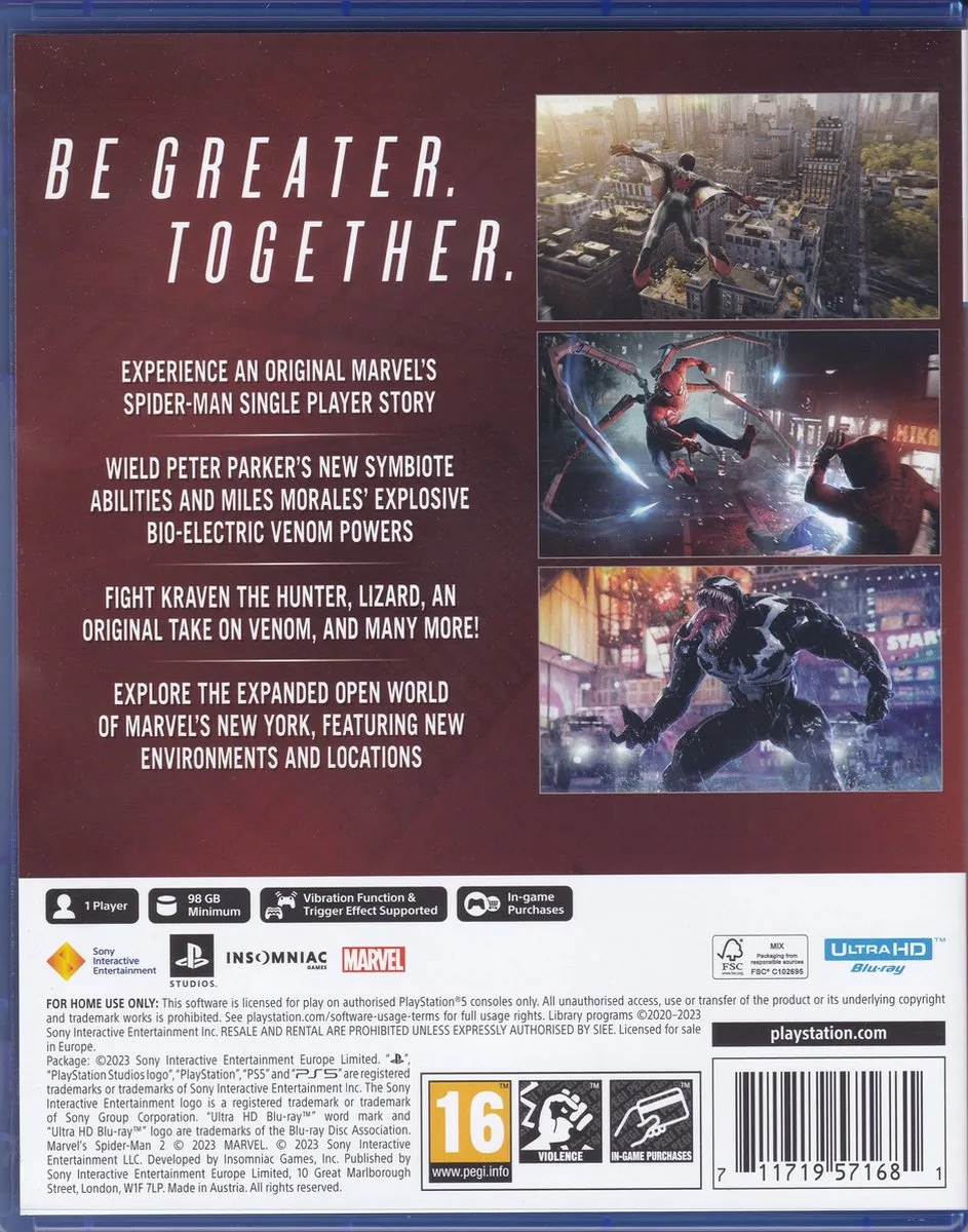 Sony PlayStation Marvel Spider-Man 2 PS5