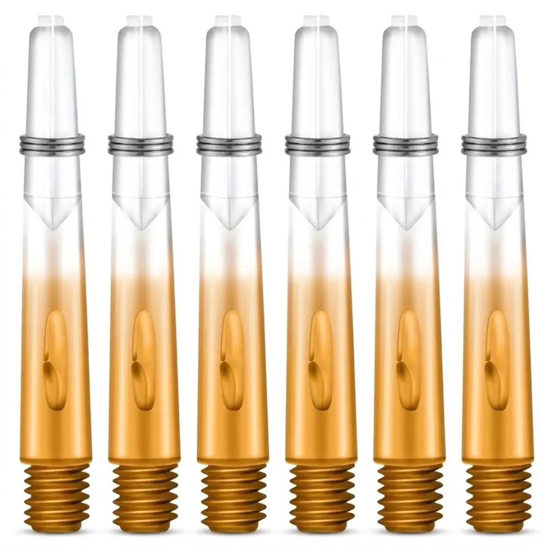 Oranje wit transparant kunststof dart shafts 40mm dart shafts set voor heren en