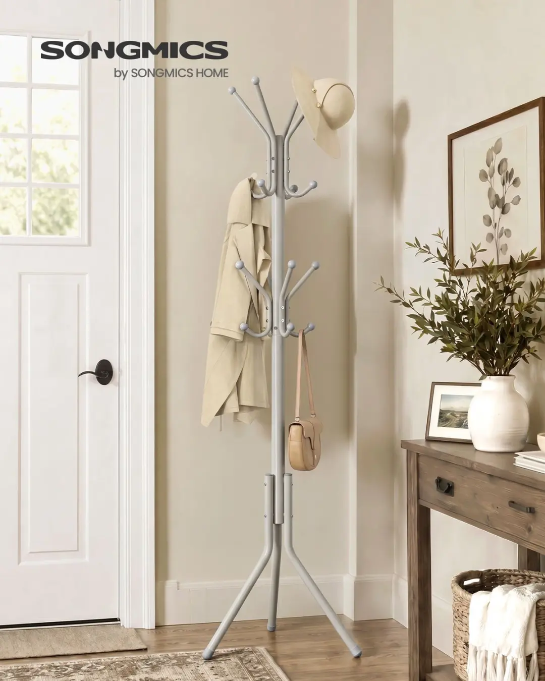 Songmics RCR081LH01 Kapstok 16 Haken - Beige - afbeelding 6 van 6