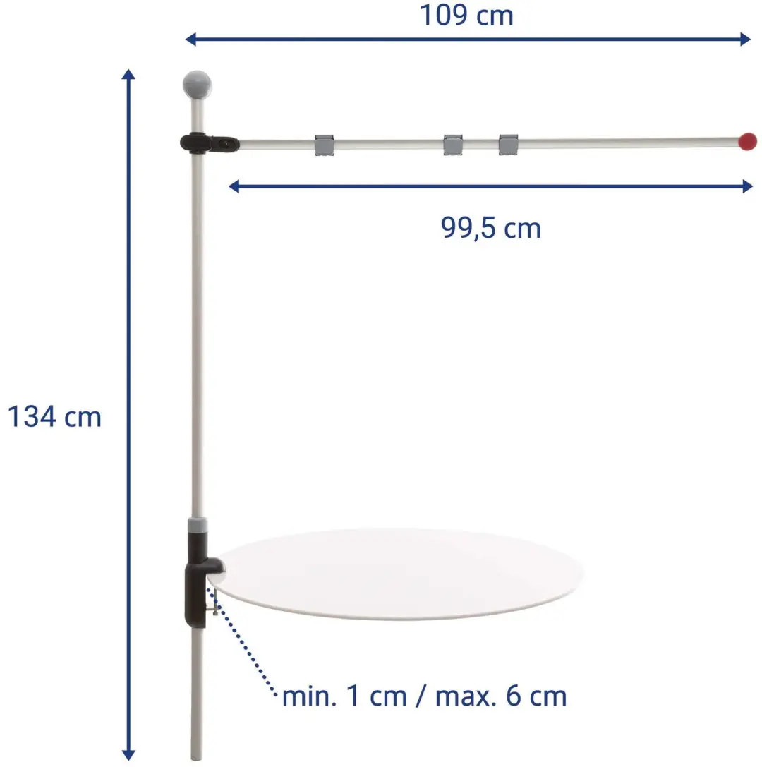 MAUL Presenteer met tafelklem A1 100cm - Zilver - afbeelding 2 van 6