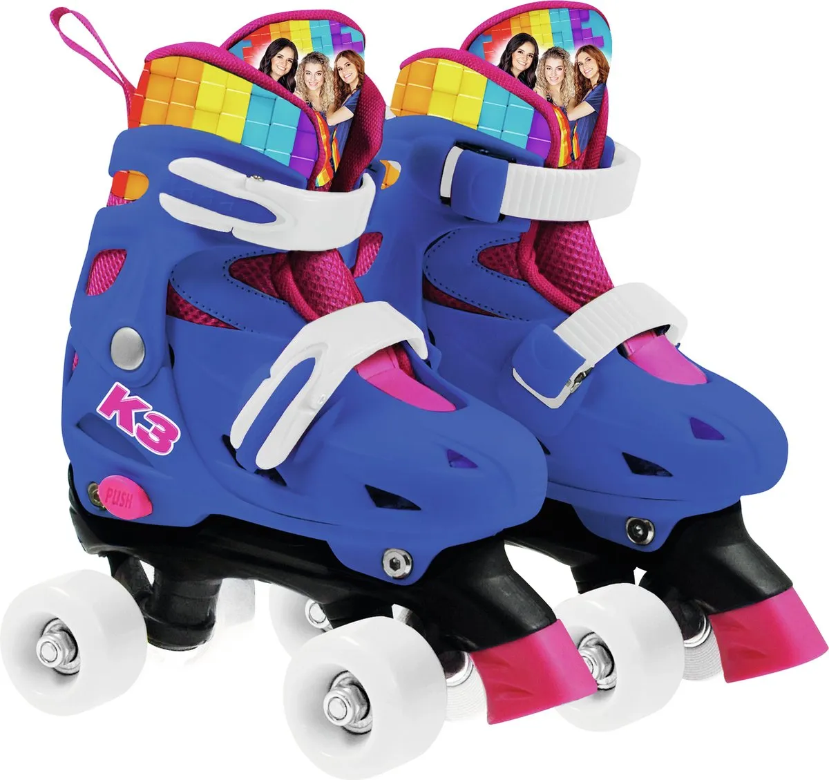 K3 Rolschaatsen Maat 26-29 - Regenboog - Verstelbaar