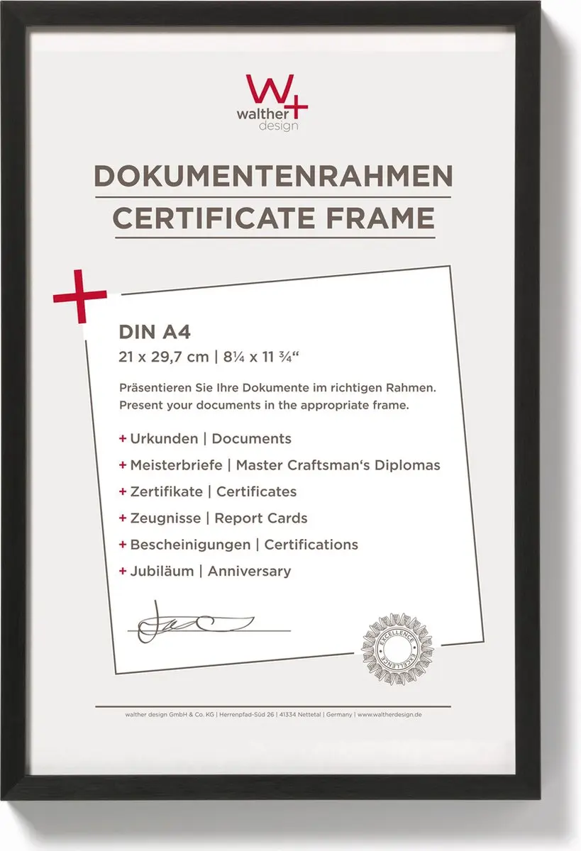 Walther Chair Fotolijst A4 Zwart - afbeelding 4 van 4
