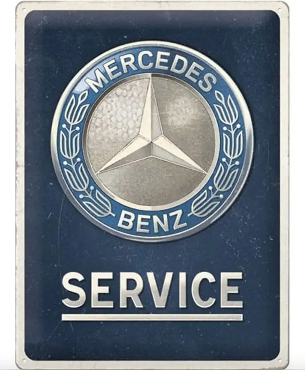 Metalen Bord 30 x 40 cm Mercedes-Benz