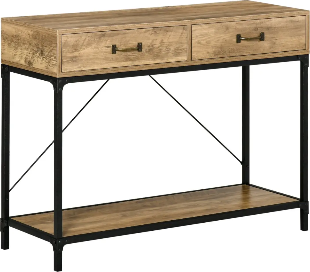 HOMCOM Consoletafel met 2 lades 837-177