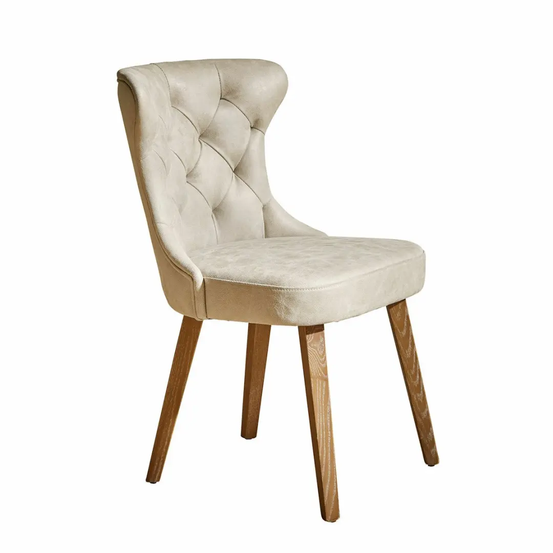 Loberon Cléroux Stoel - beige/bruin - afbeelding 3 van 5