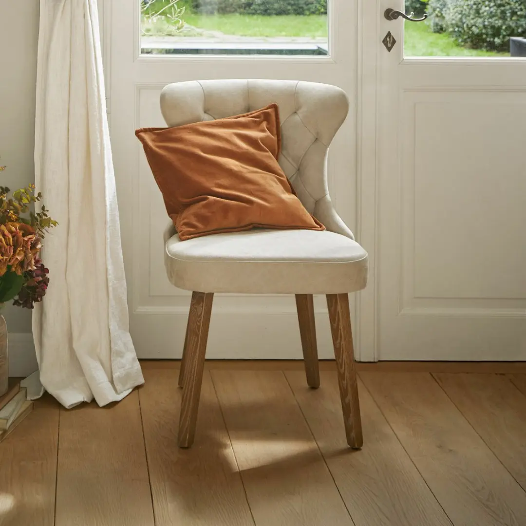 Loberon Cléroux Stoel - beige/bruin - afbeelding 4 van 5