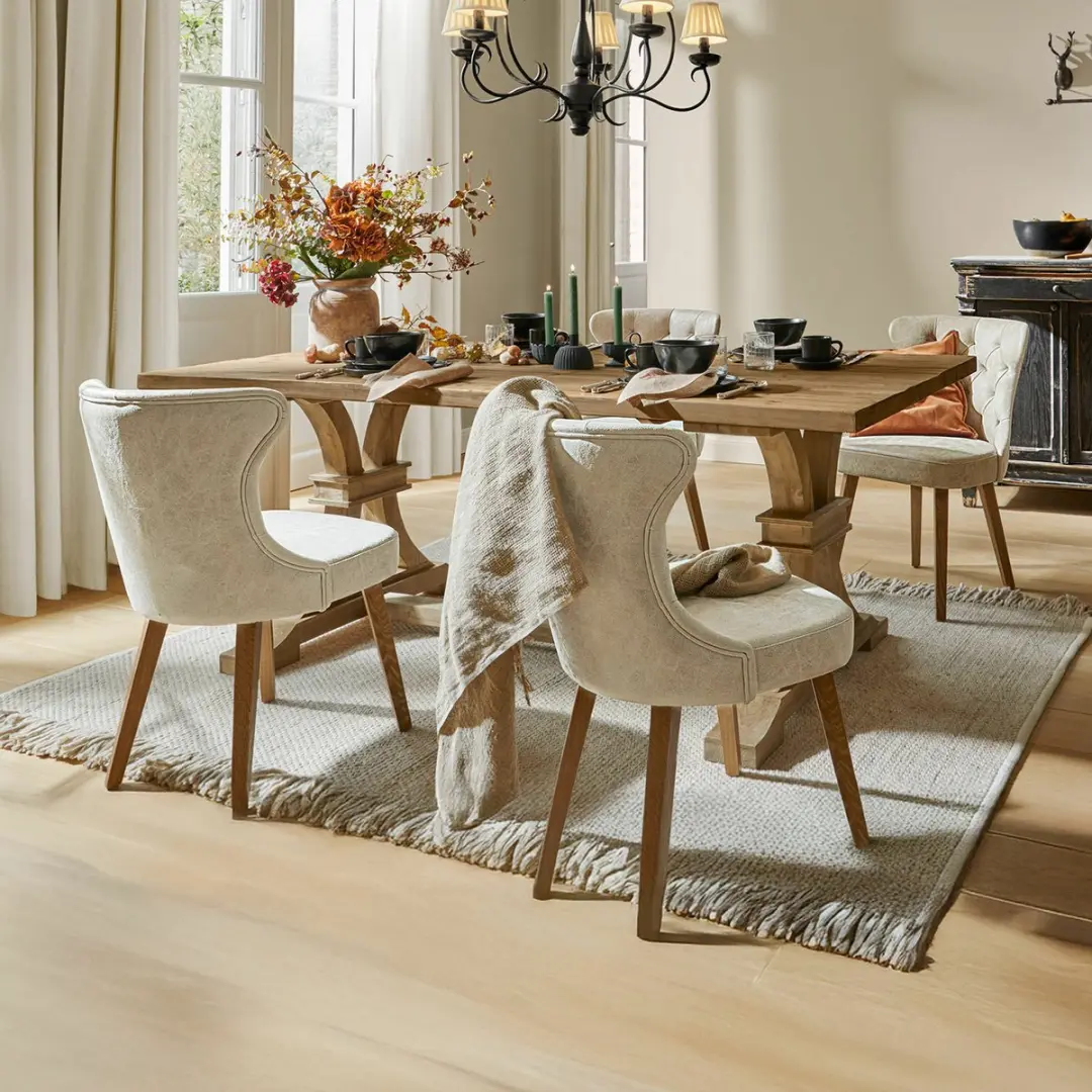 Loberon Cléroux Stoel - beige/bruin - afbeelding 2 van 5
