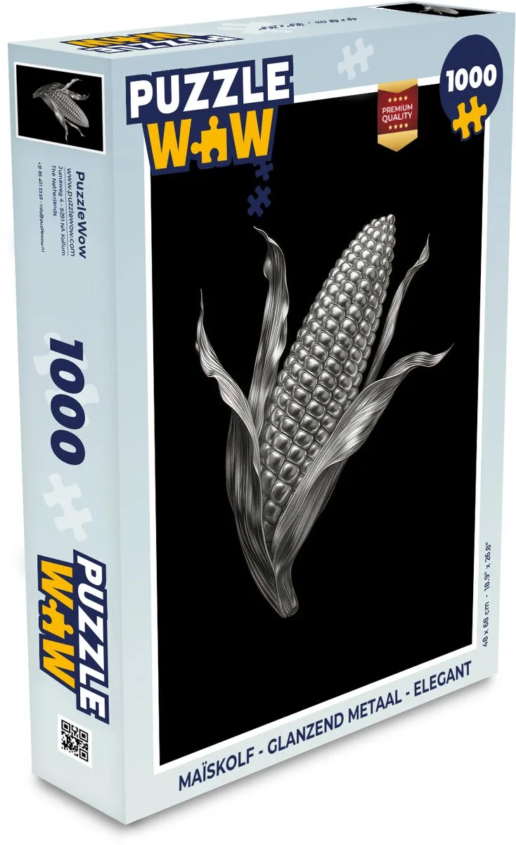 PuzzleWow Maïskolf Legpuzzel 1000 Stuks