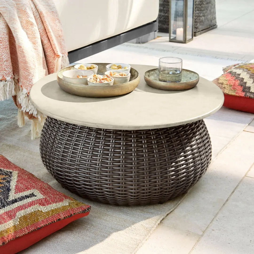 Loberon Tarevo Salontafel - Ø61cm - Grijs/Zwart - afbeelding 4 van 4