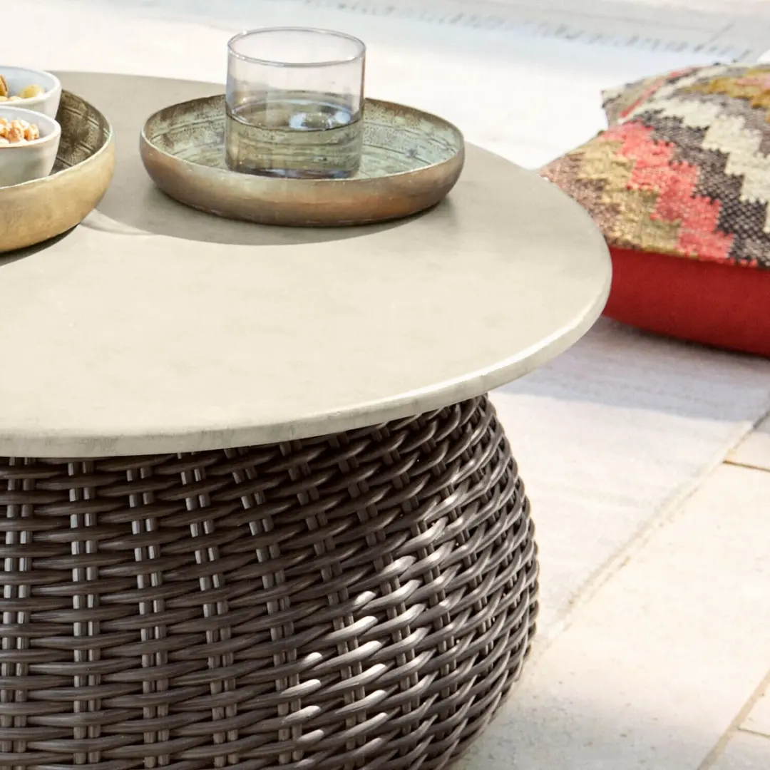 Loberon Tarevo Salontafel - Ø61cm - Grijs/Zwart - afbeelding 3 van 4