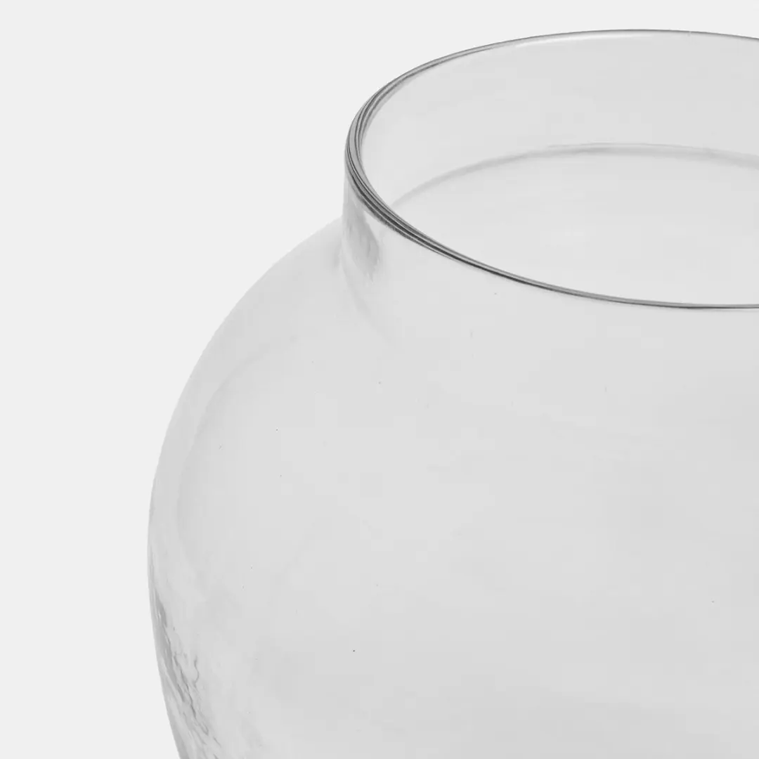 Loberon Lunaras Vaas - Ø22cm Heldere Glas - afbeelding 3 van 4