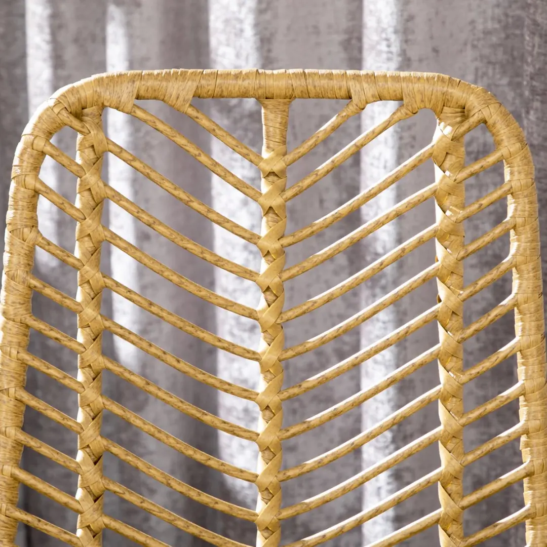 Homcom Boho Barkrukken Set van 2 - Zwart - afbeelding 2 van 6
