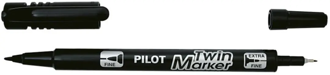 Pilot Twin Markeerstift Zwart