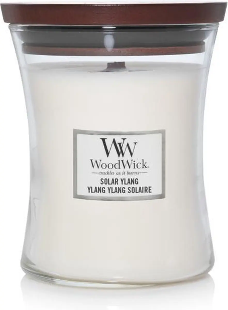 WoodWick Solar Ylang Medium Geurkaars 60 uur - afbeelding 2 van 4