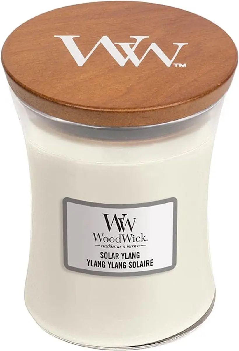 WoodWick Solar Ylang Medium Geurkaars 60 uur - afbeelding 3 van 4