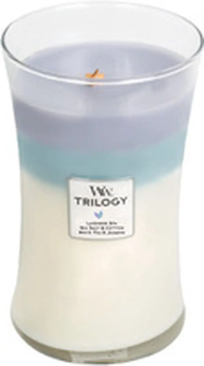 WoodWick Trilogy Geurkaars Medium Calming Retreat - Blauw - afbeelding 5 van 5