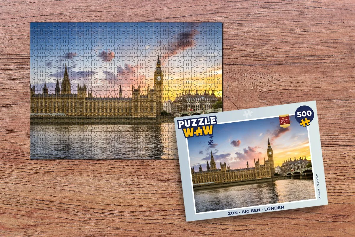 PuzzleWow Big Ben Legpuzzel 500 Stuks - Multicolor